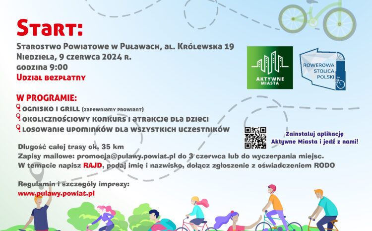  Rodzinny Rajd Rowerowy – 9 czerwca 2024 r.