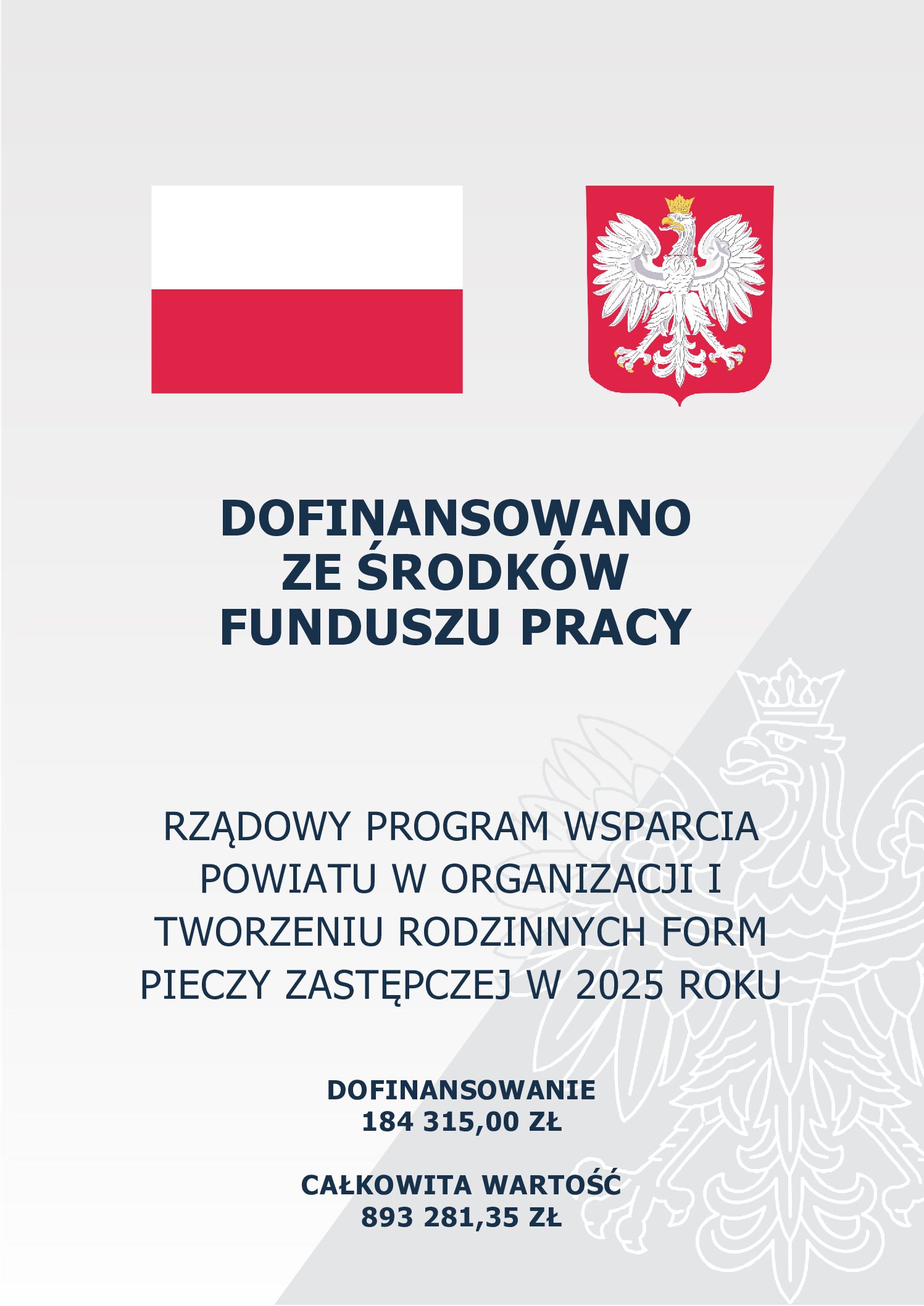  RZĄDOWY PROGRAM WSPARCIA POWIATU W ORGANIZACJI I TWORZENIU RODZINNYCH FORM PIECZY ZASTĘPCZEJ W 2025 R. W POWIECIE PUŁAWSKIM