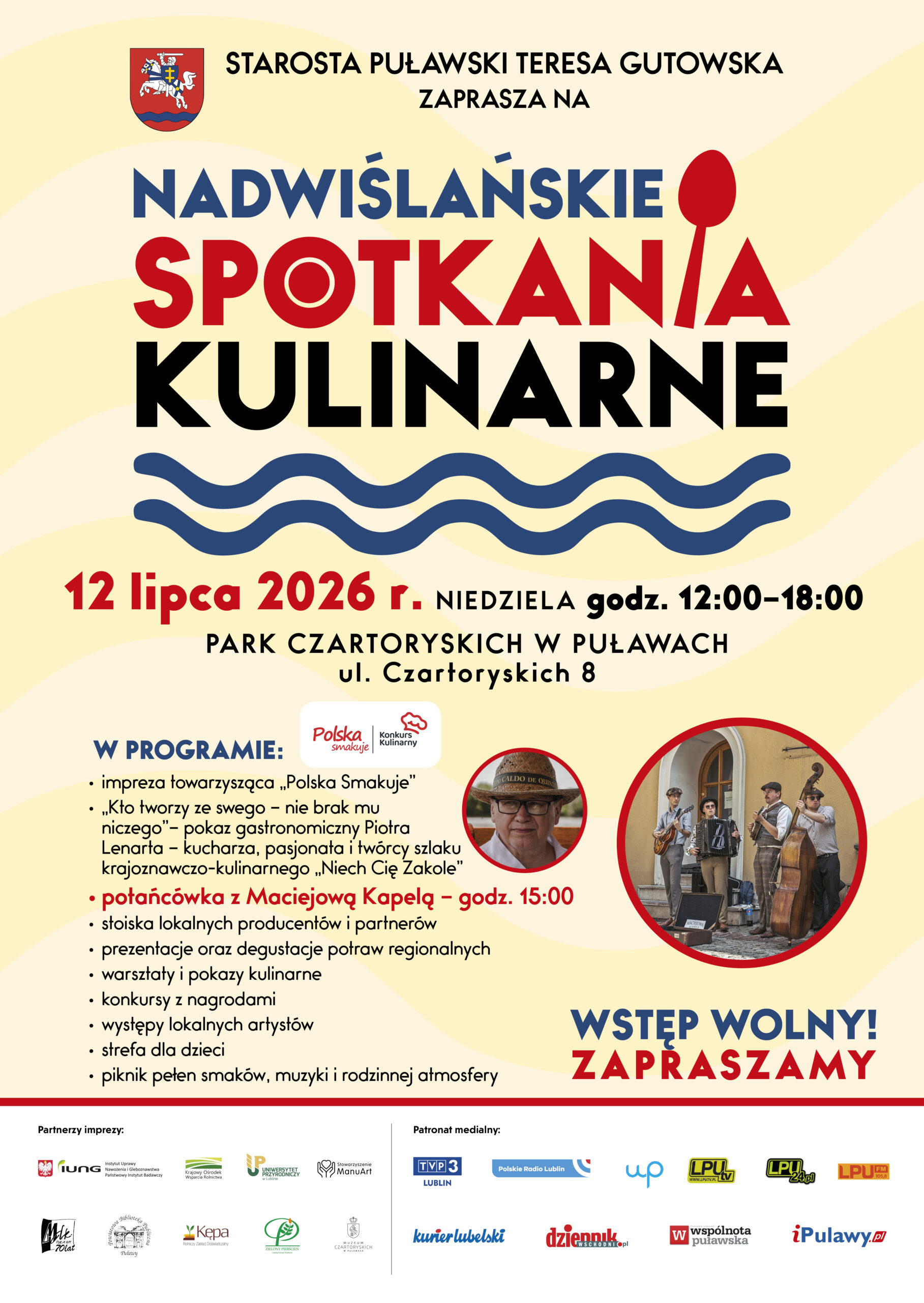 Nadwiślańskie Spotkania Kulinarne 2026 już 12 lipca w Puławach!